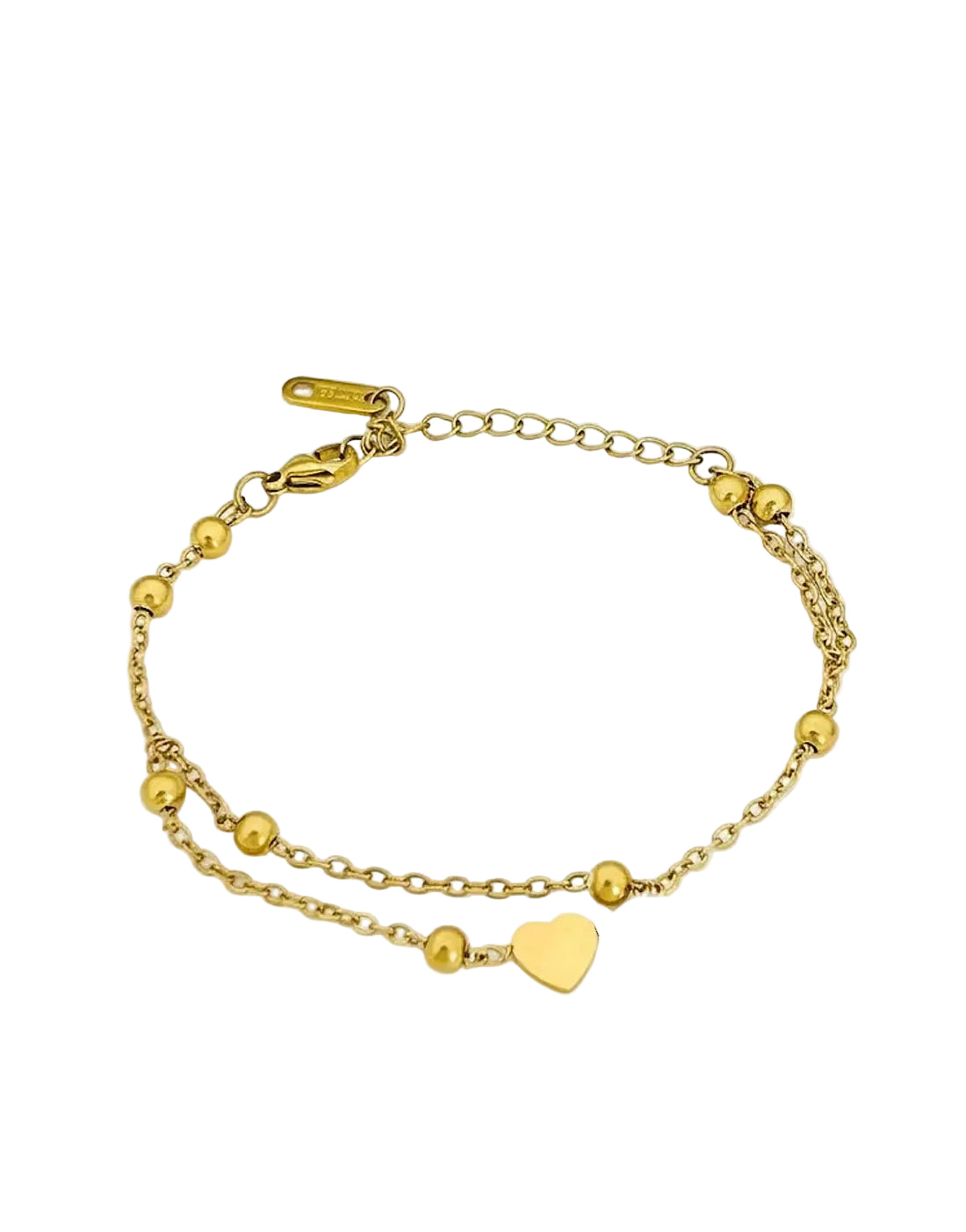 Multi-Heart Charm Gold Anklet