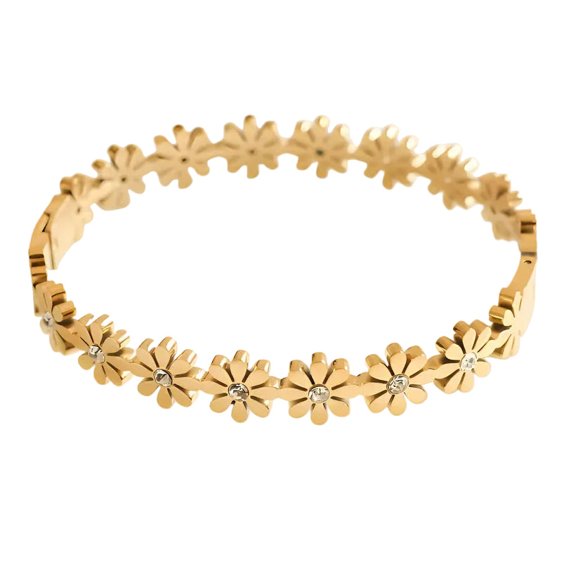 Gold Daisy Chain Bangle
