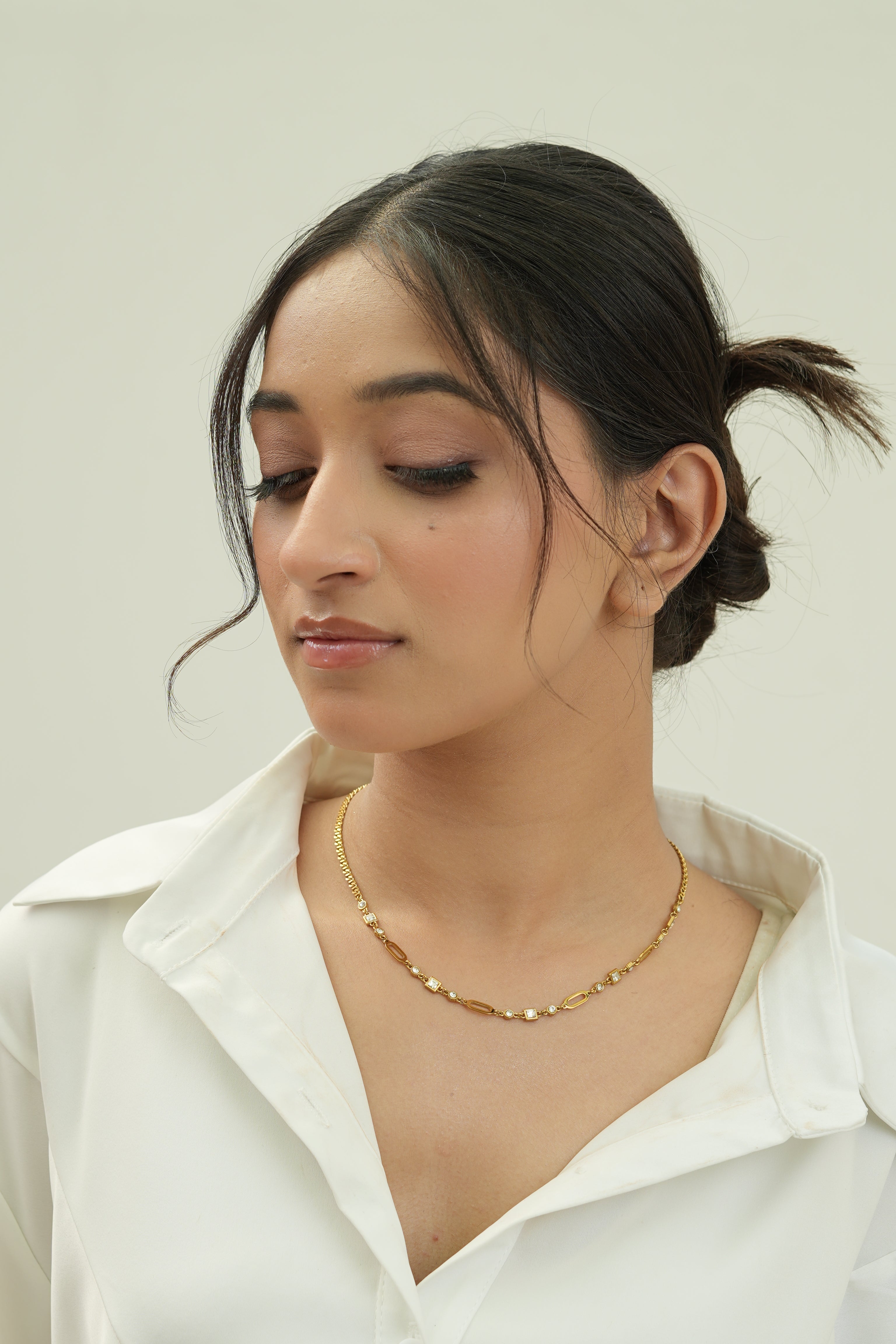 Lumière Crystal Link Necklace