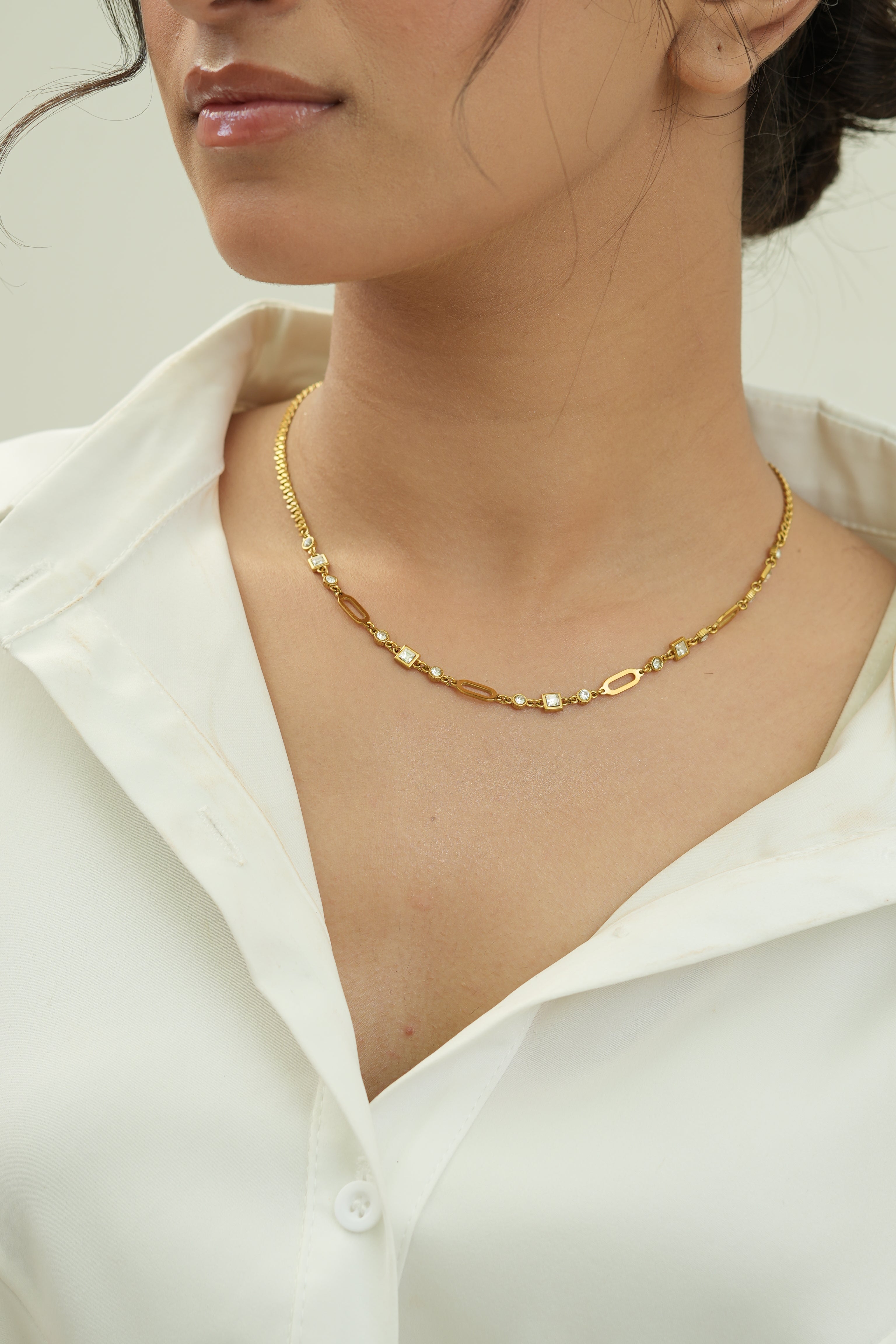 Lumière Crystal Link Necklace