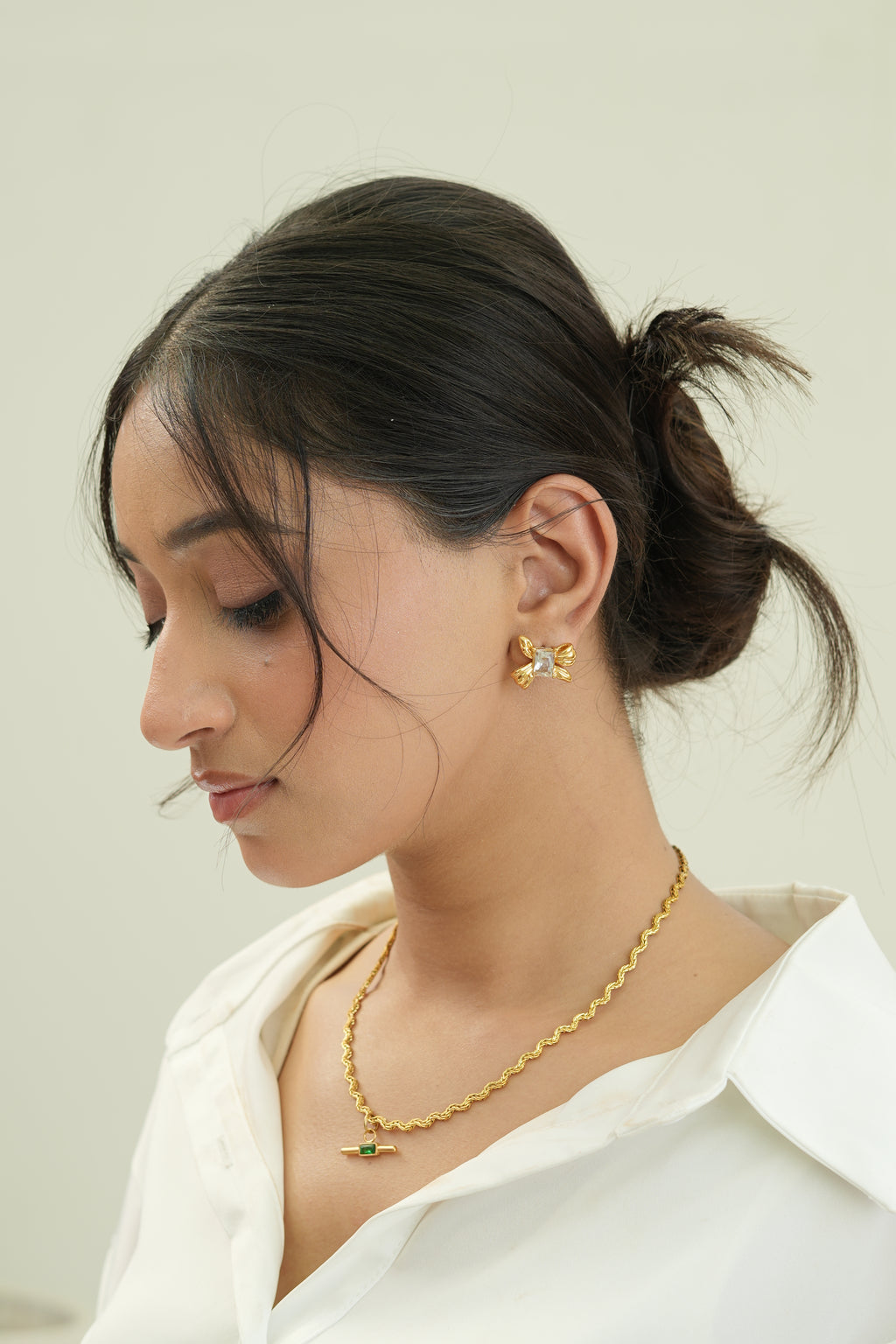 Twisted Rope OT Bar Necklace