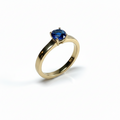 Classic Oval Blue Solitaire Ring