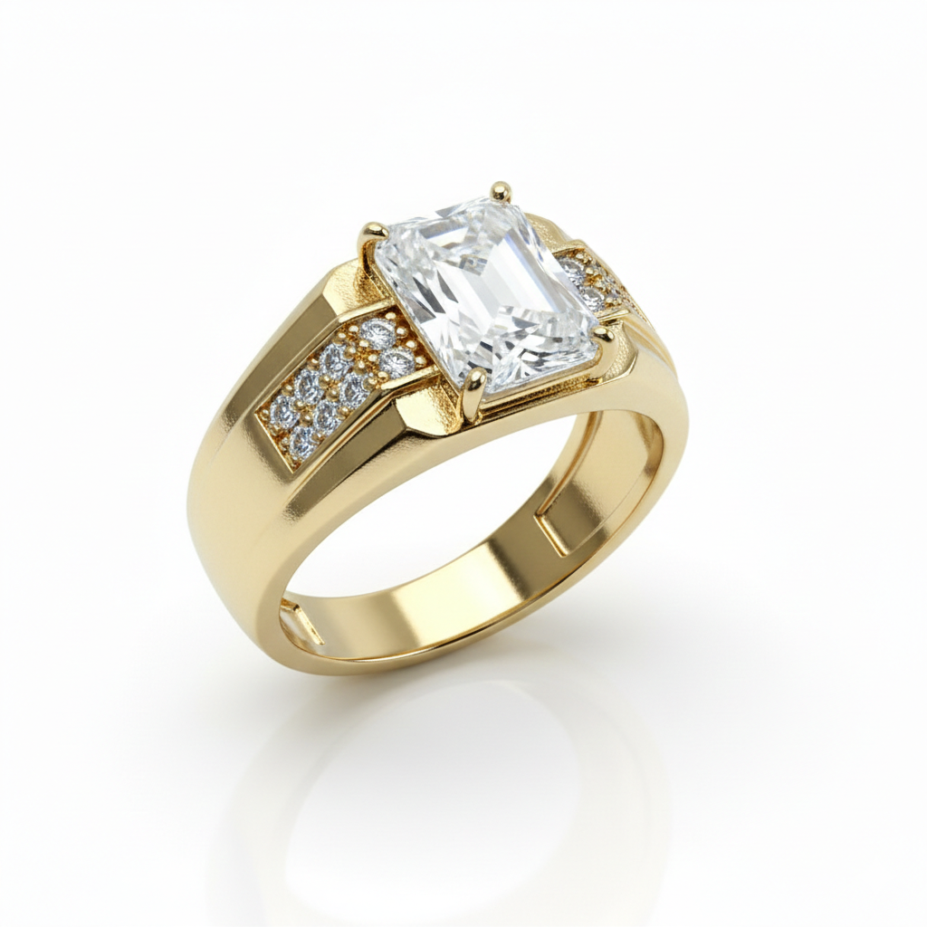 Bold Clear Gemstone Ring