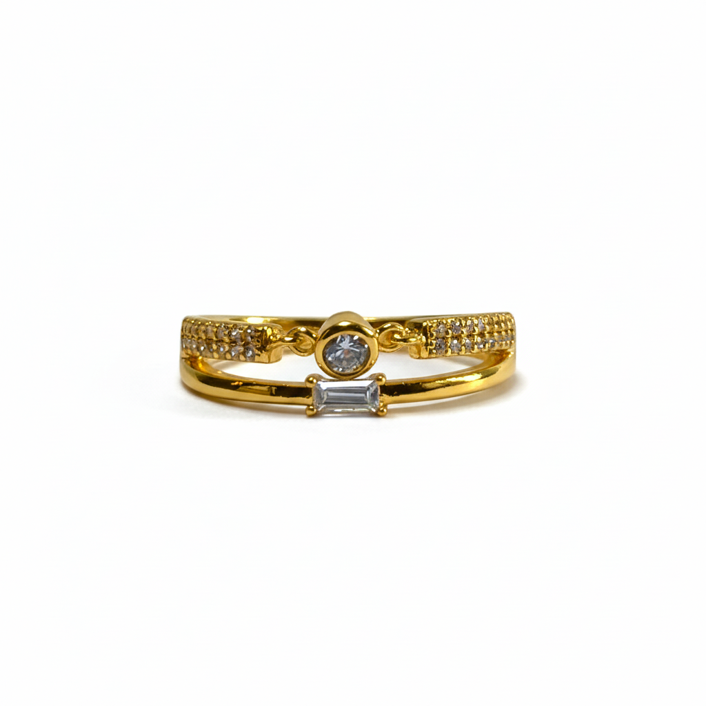Layered Baguette Accent Ring