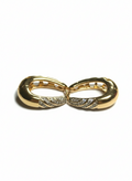 Gold Criss-Cross Crystal Huggies