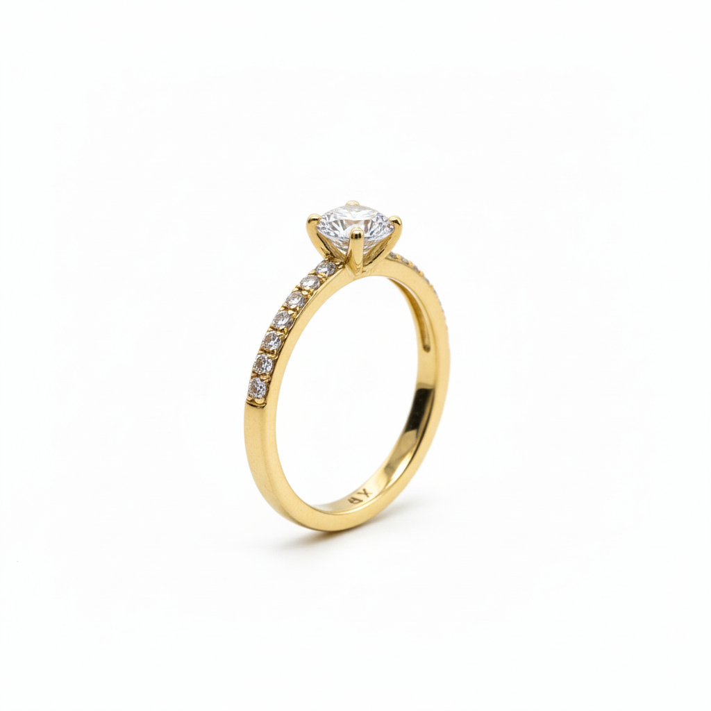 Classic Solitaire Accent Ring