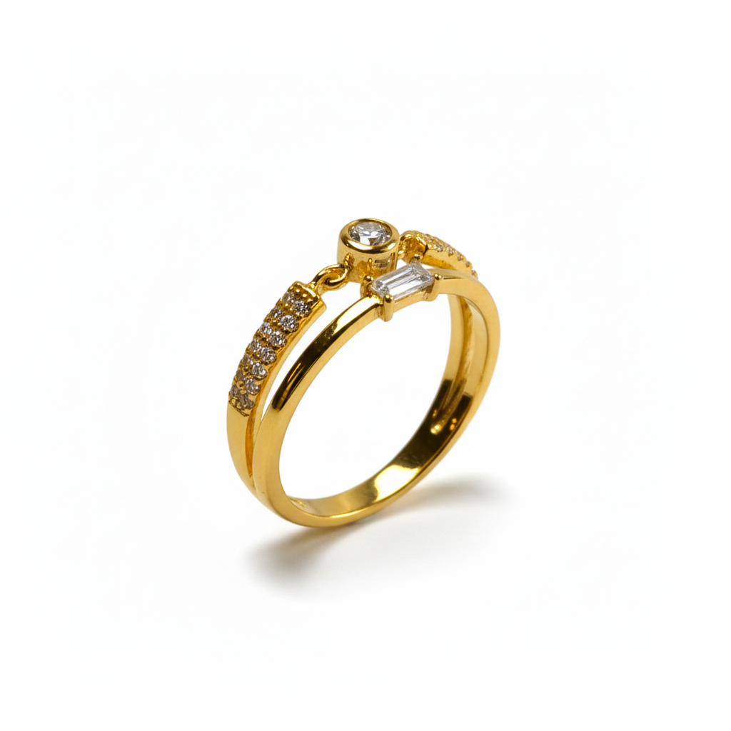 Layered Baguette Accent Ring