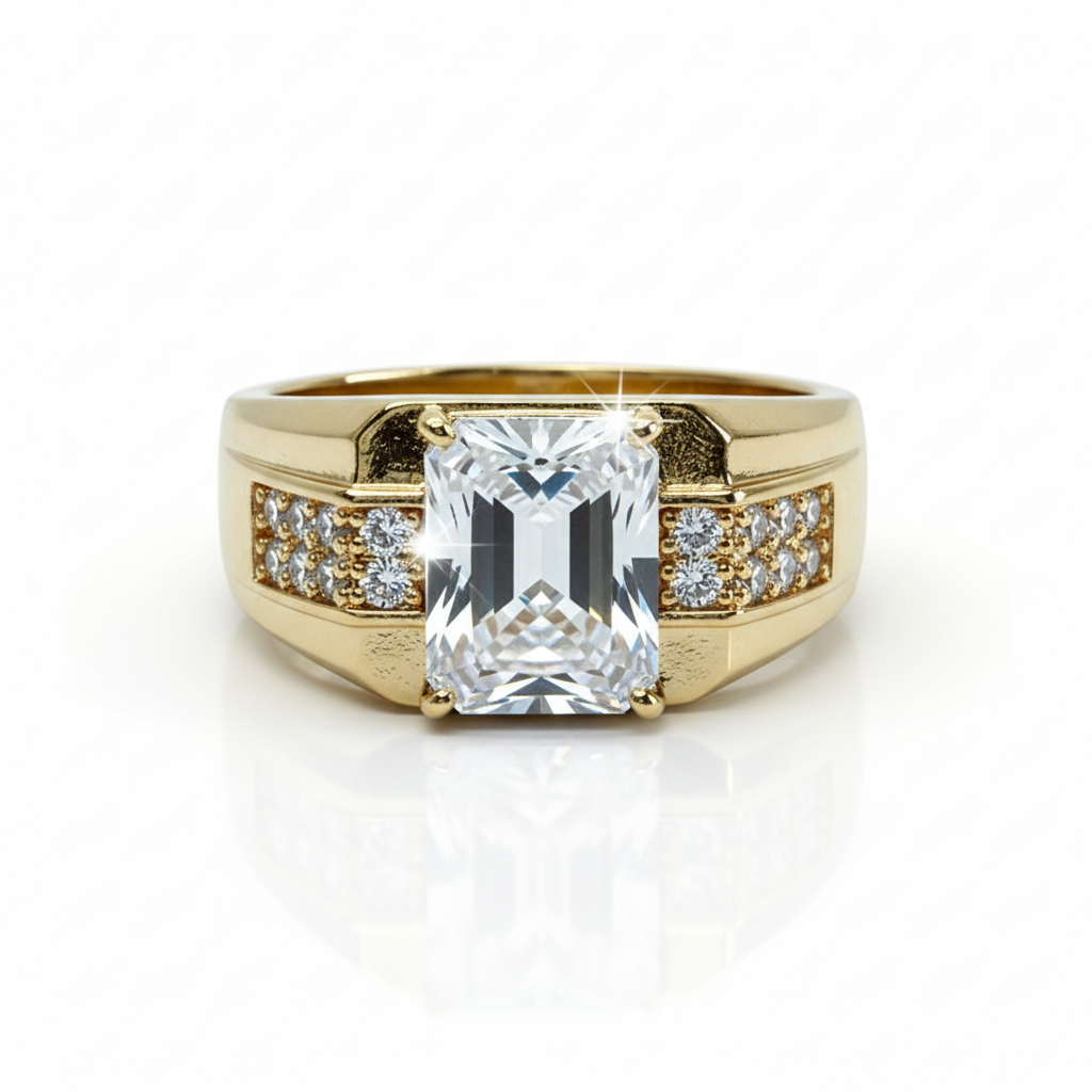 Bold Clear Gemstone Ring