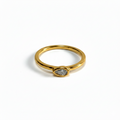 Minimalist Pear Bezel Ring