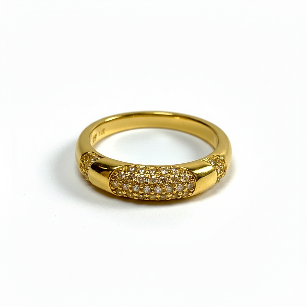 Bold Gold Pave Band Ring