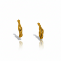 Gold Textured Abstract Earrings