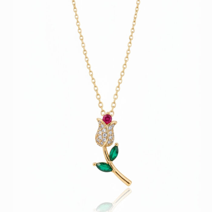 Eternal Tulip Crystal Necklace