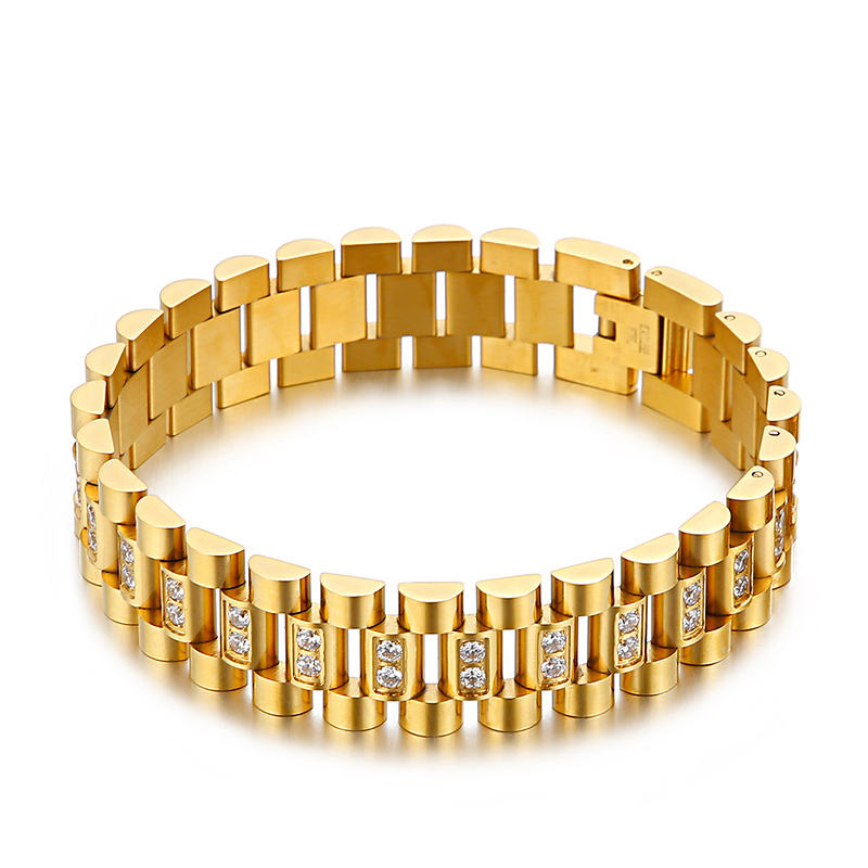 Gold Crystal Link Bracelet