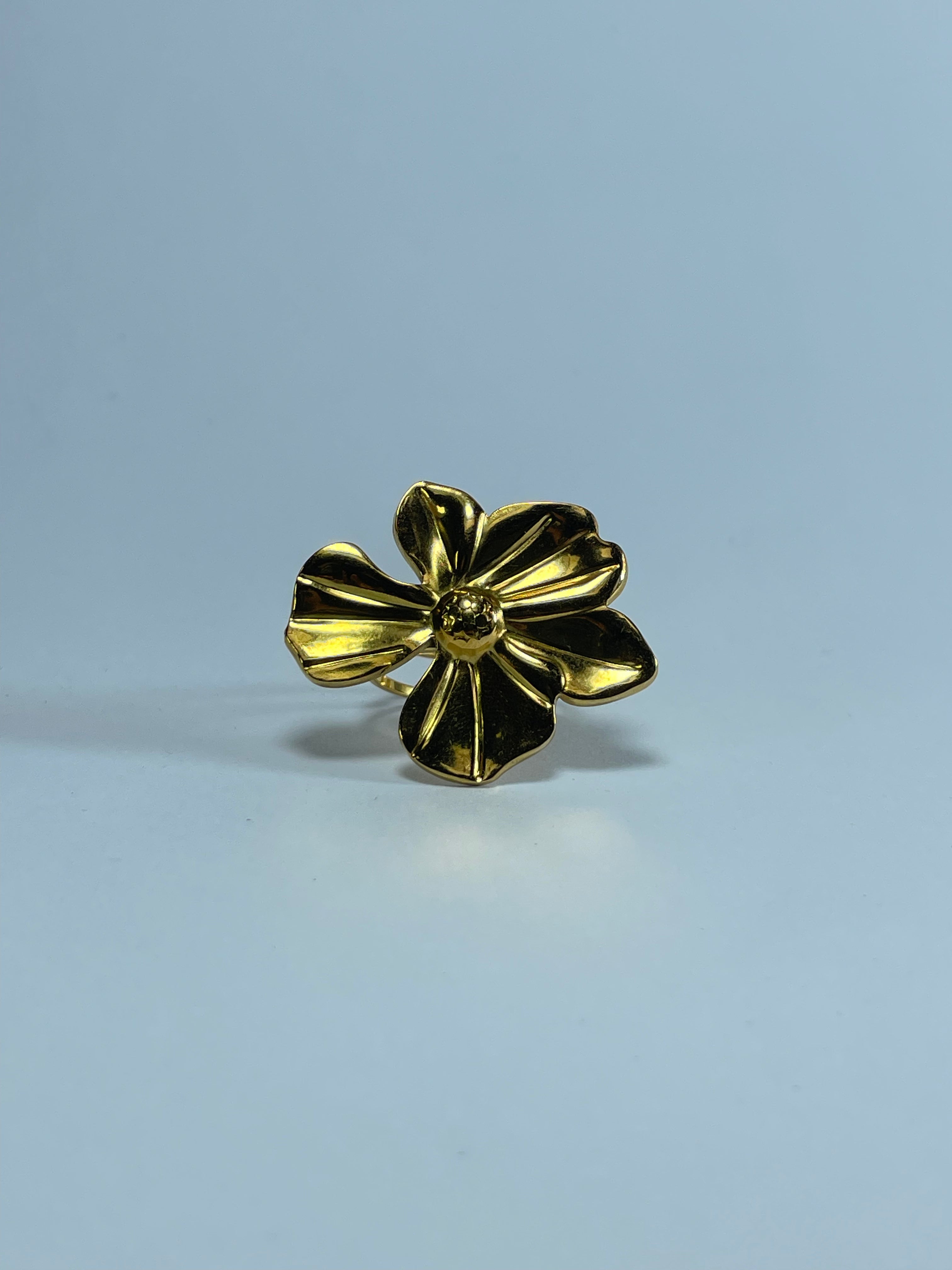 Polished Gold Bloom Ring