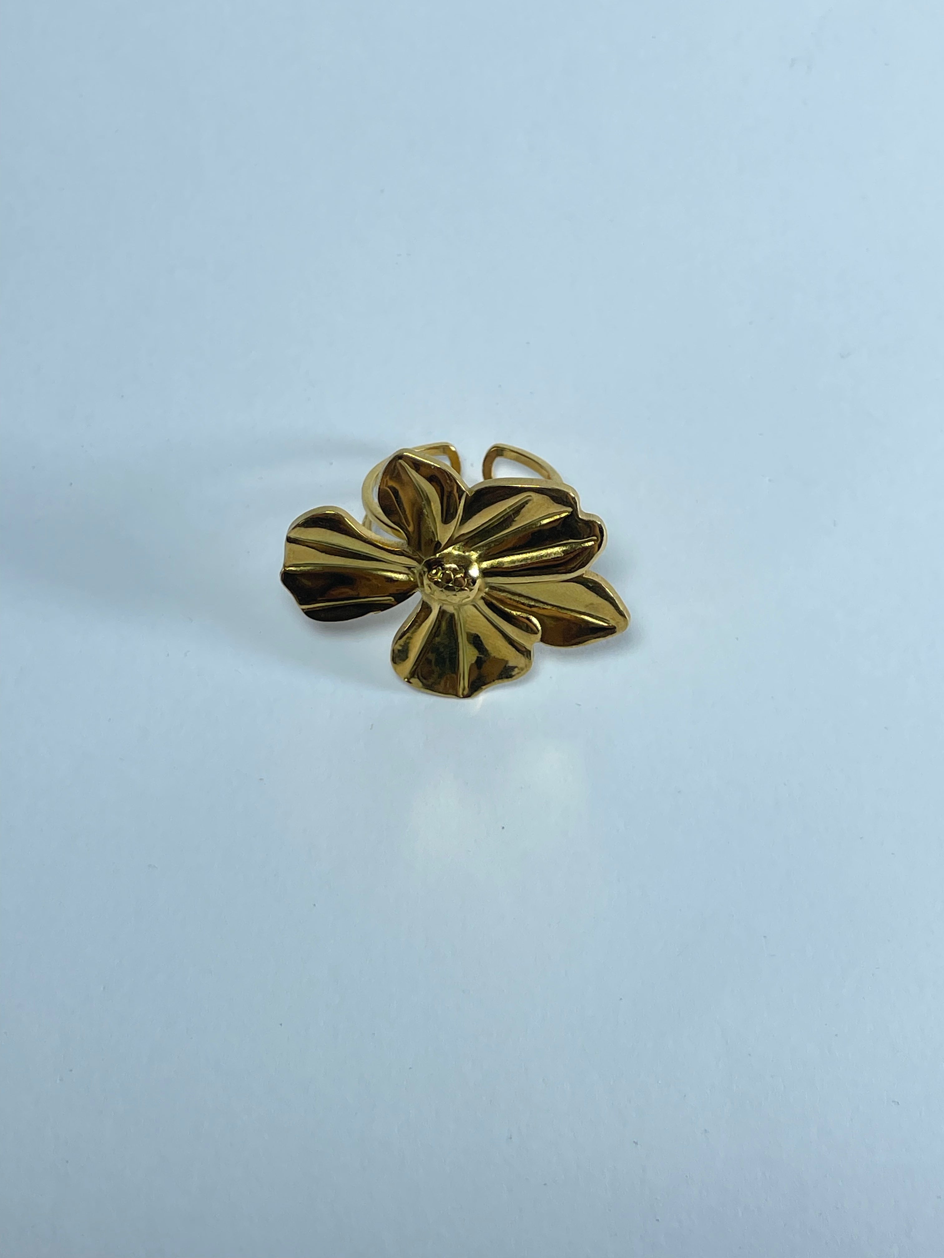 Polished Gold Bloom Ring