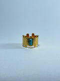 Wide Textured Turquoise Cuff