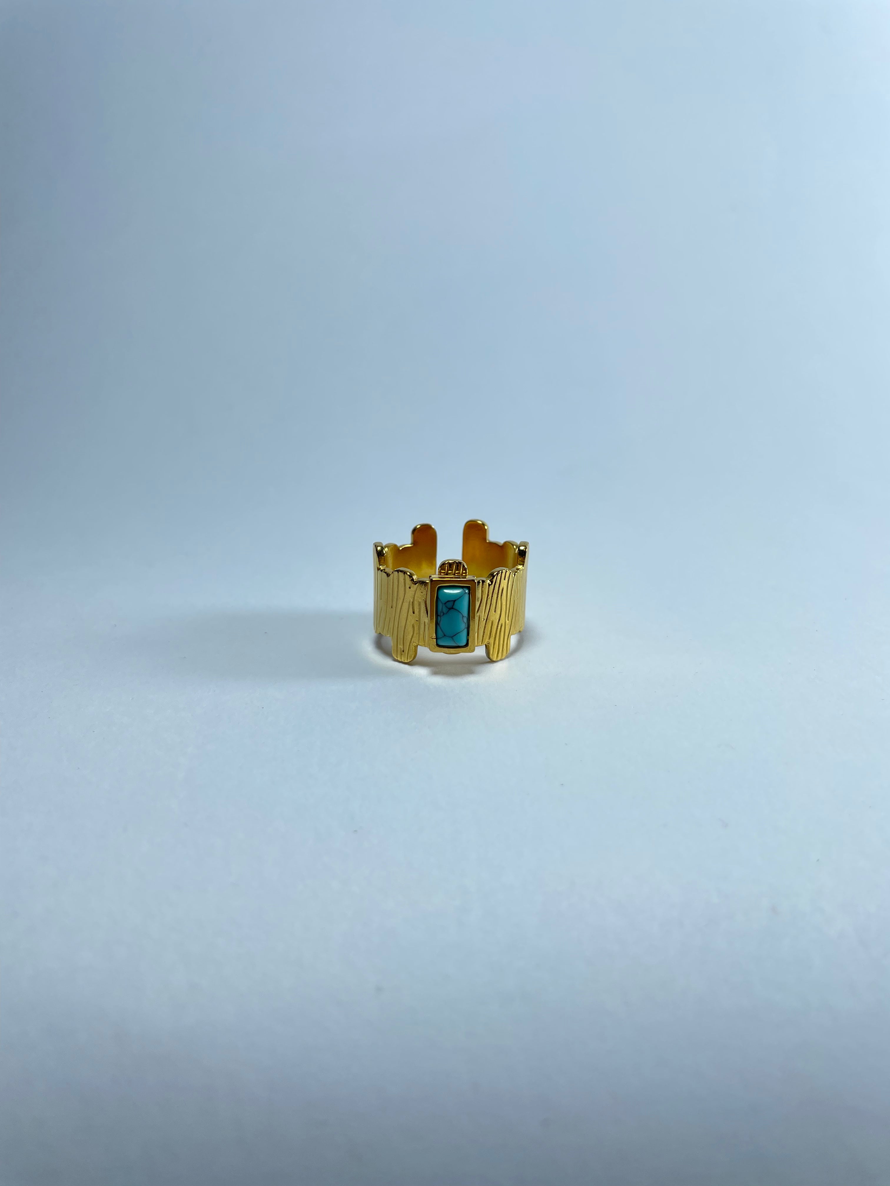 Wide Textured Turquoise Cuff