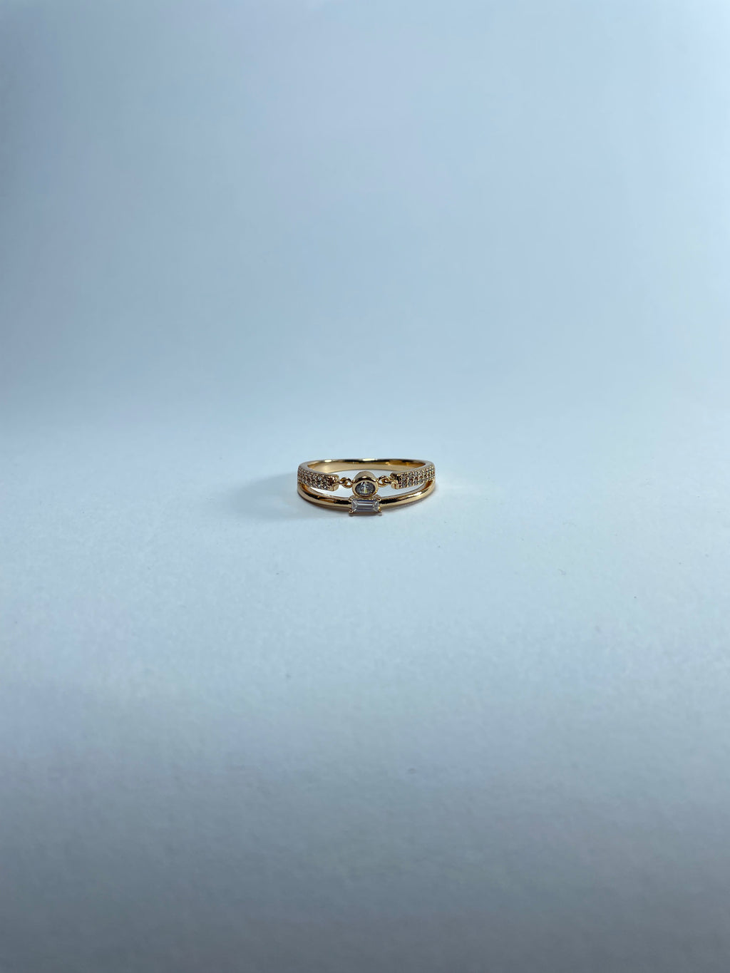 Layered Baguette Accent Ring