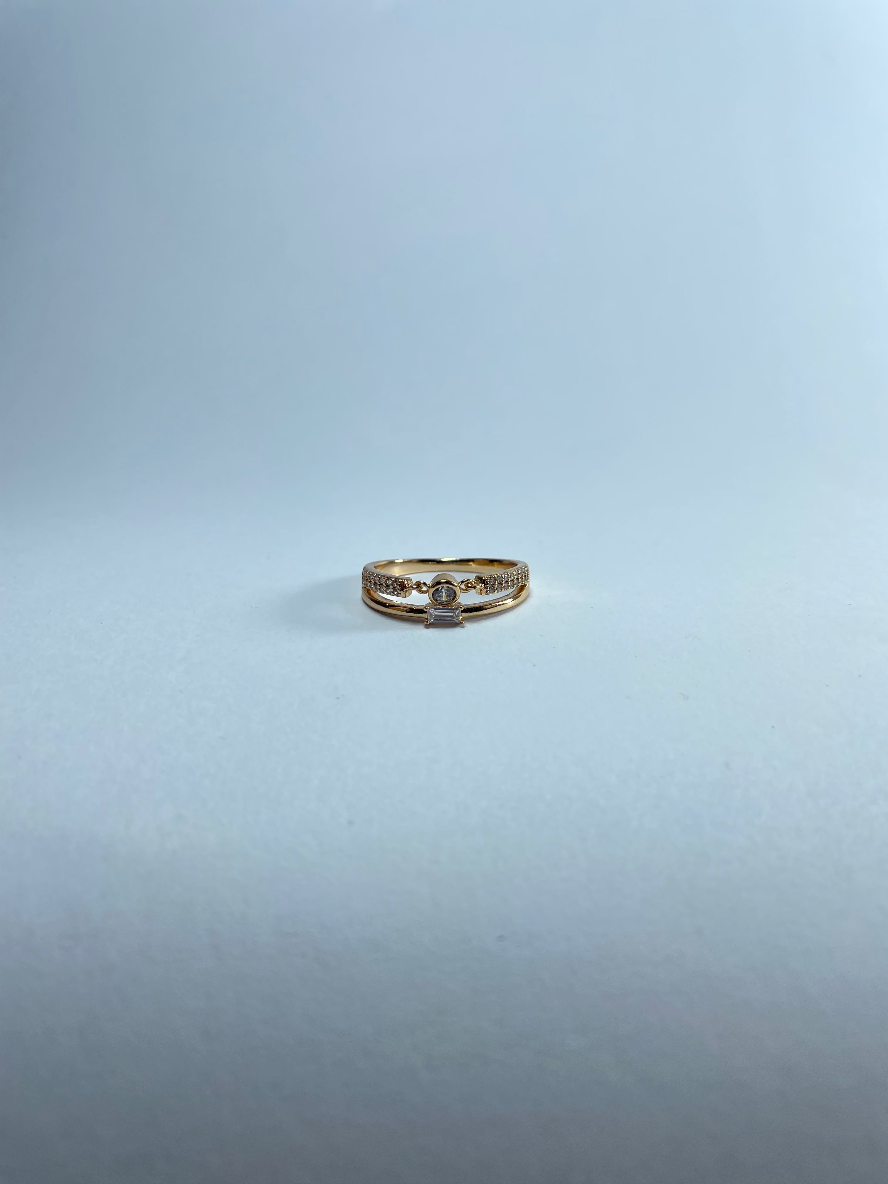 Layered Baguette Accent Ring