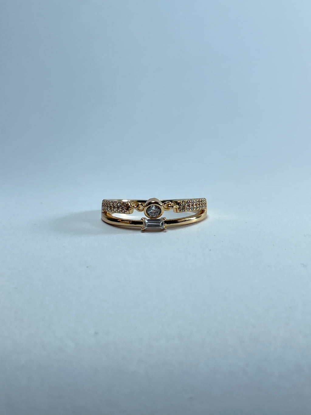 Layered Baguette Accent Ring