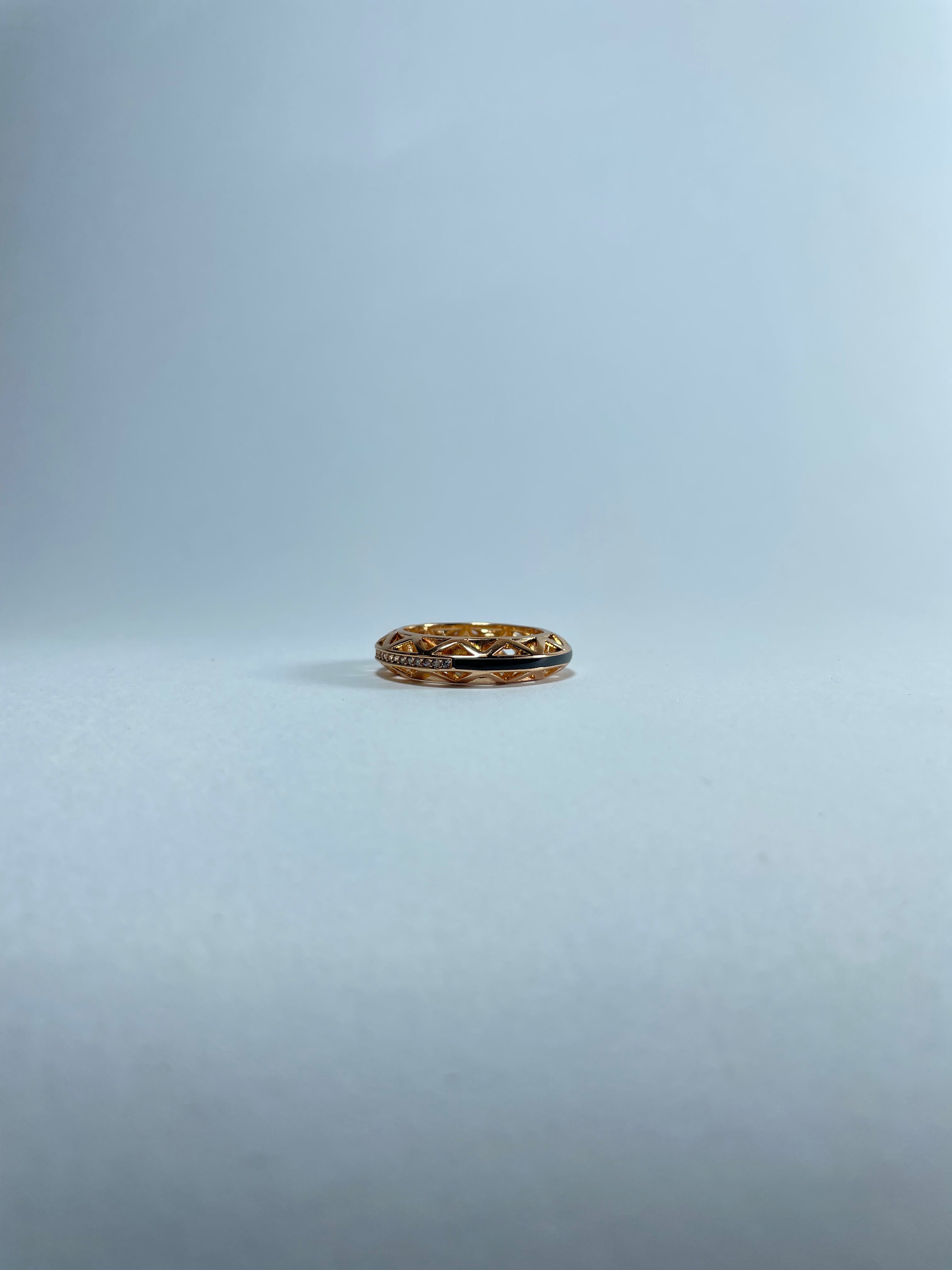 Black & Gold Wide Band