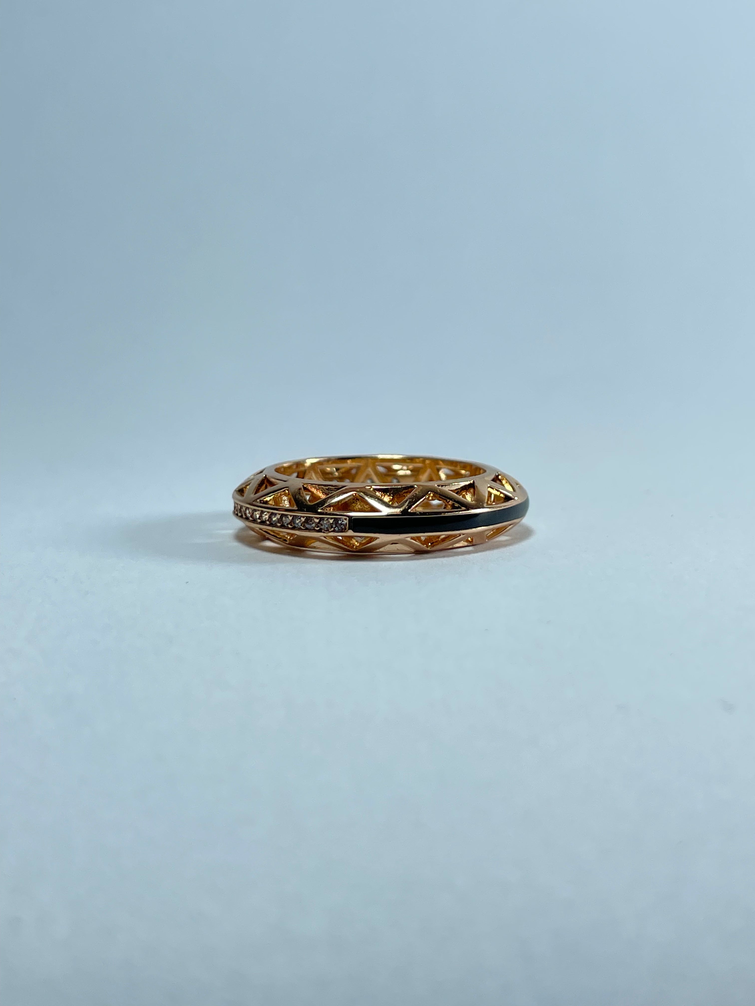 Black & Gold Wide Band