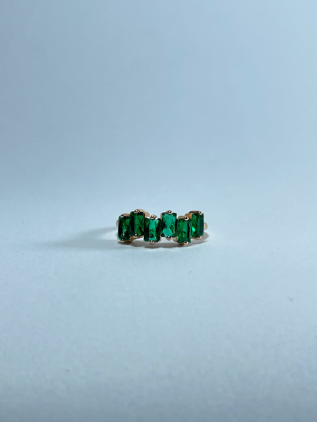 Horizontal Green Baguette Band