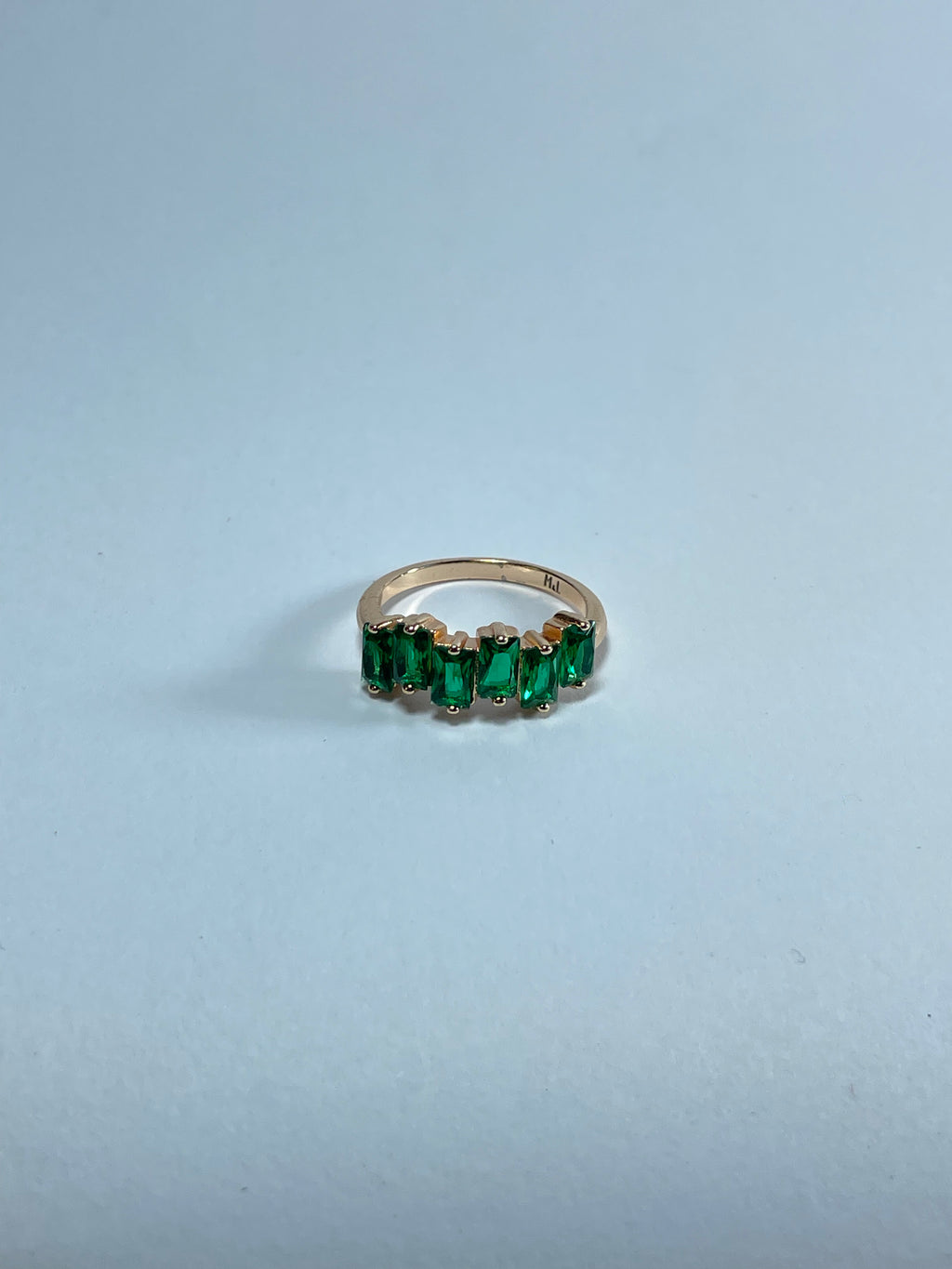 Horizontal Green Baguette Band