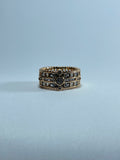 Alternating Dot & Diamond Pattern Band
