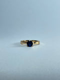 Classic Oval Blue Solitaire Ring