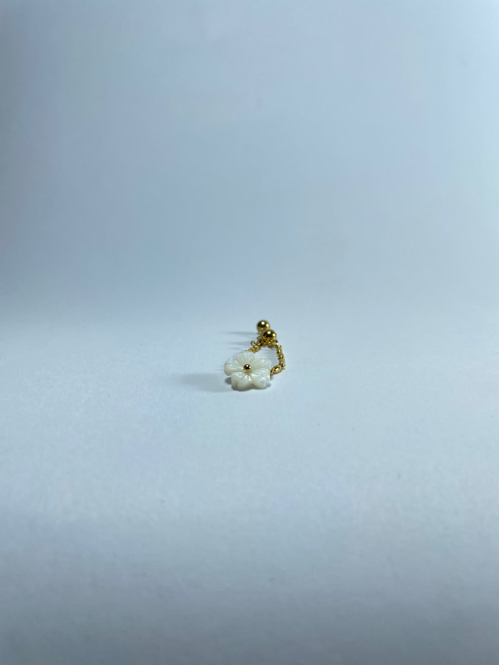 Mother of Pearl Flower Chain Ring