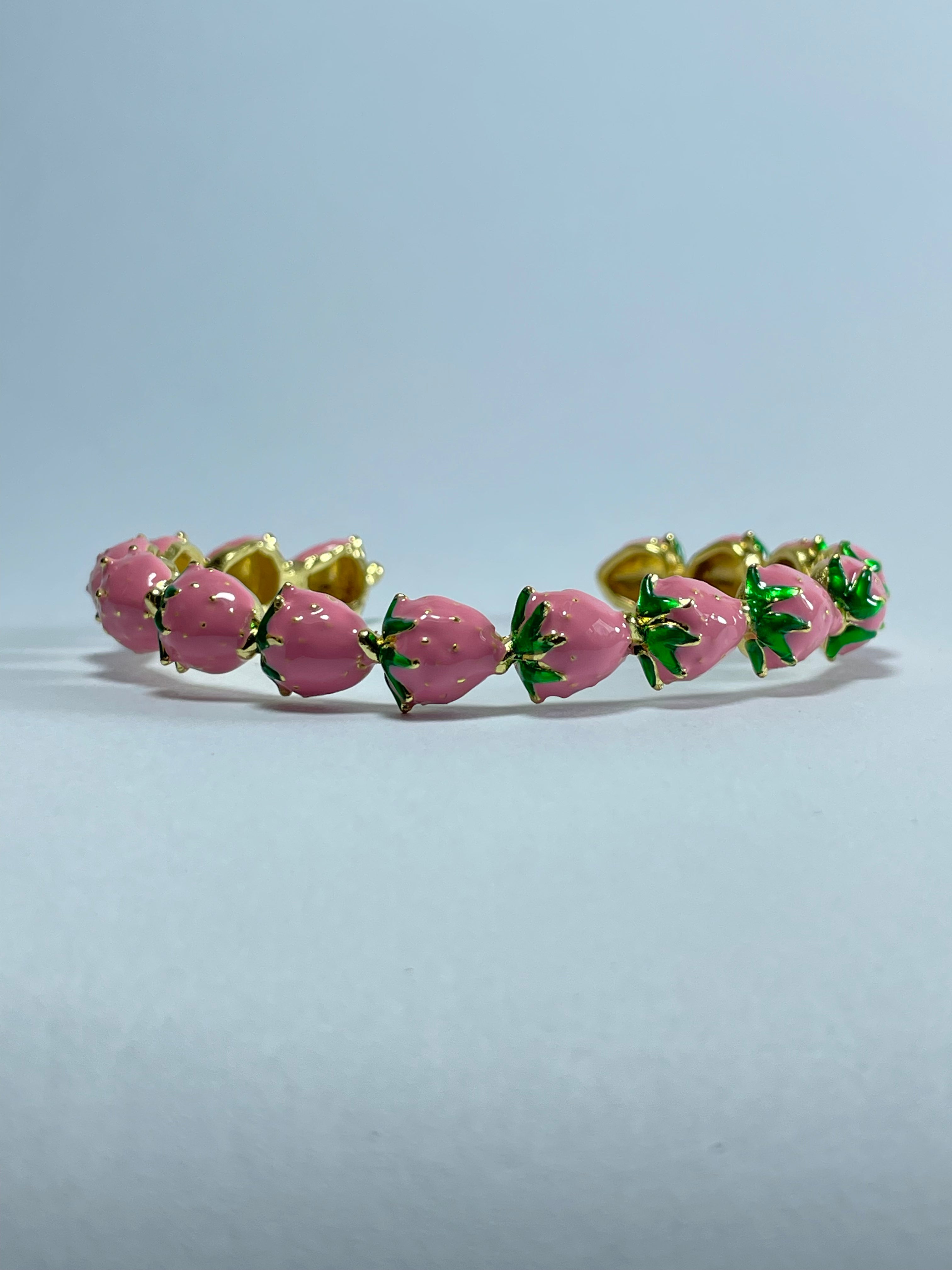 Blossom Pink Strawberry Cuff