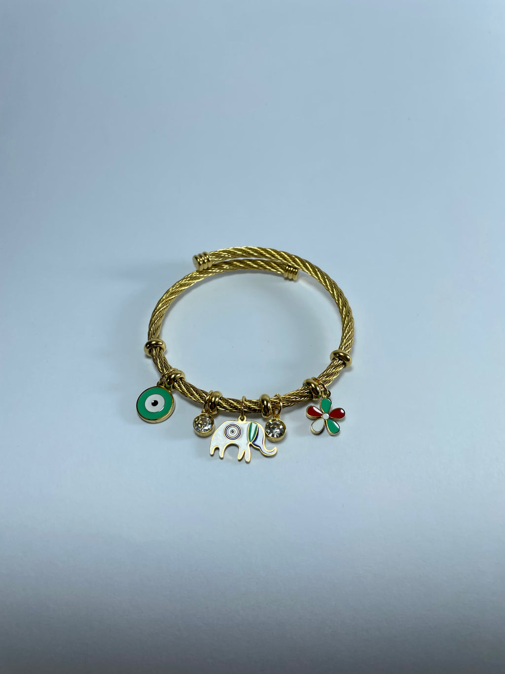 Gold Luck Charm Cuff