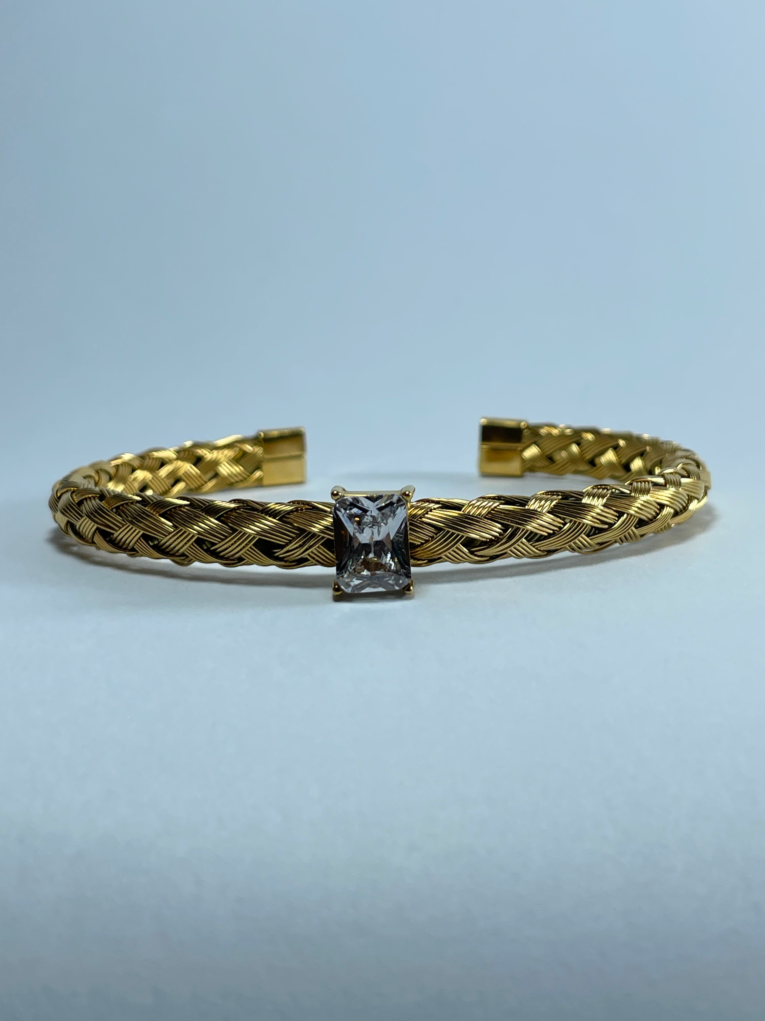 Champagne Braided Gold Cuff