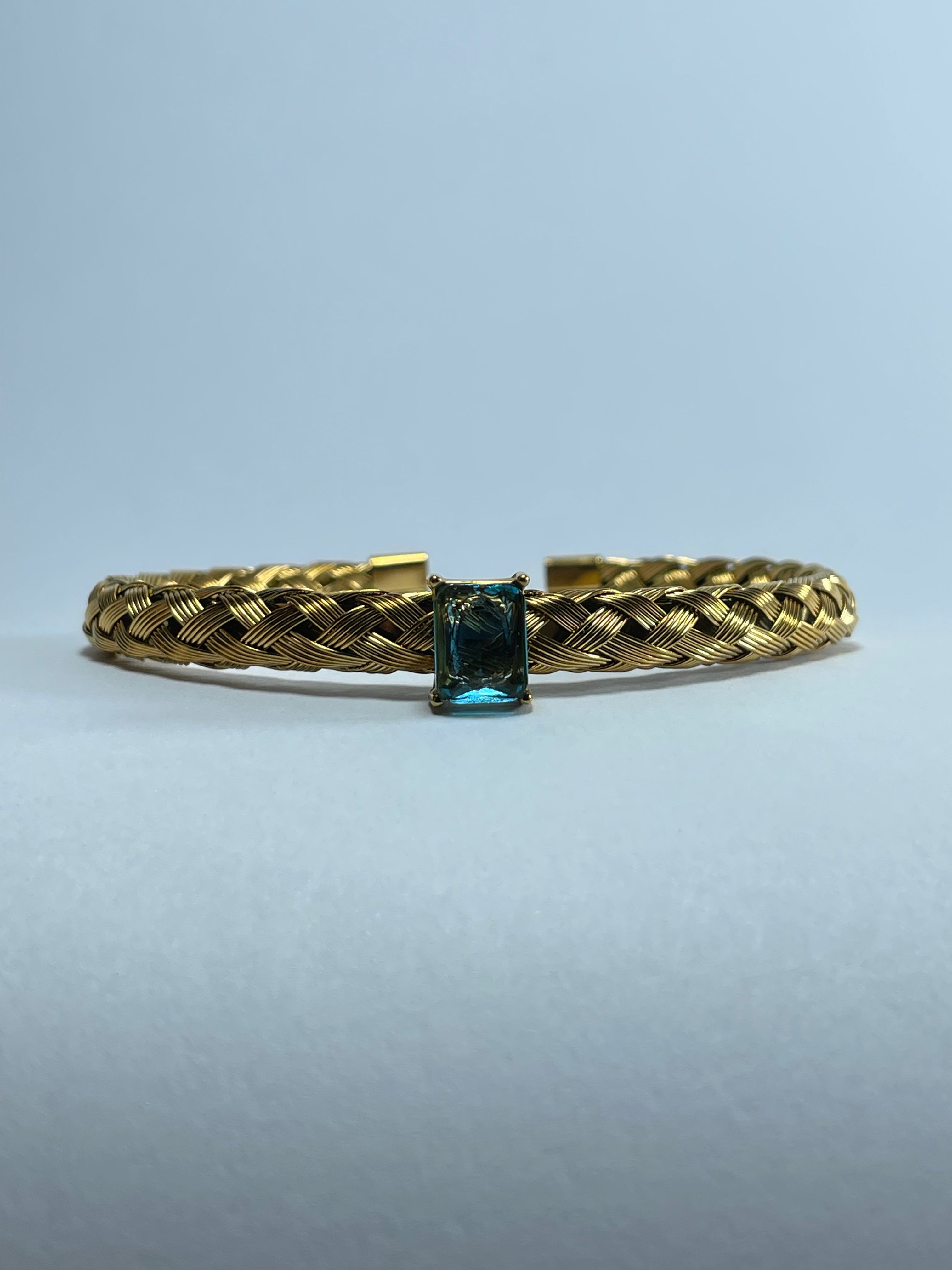 Champagne Braided Gold Cuff