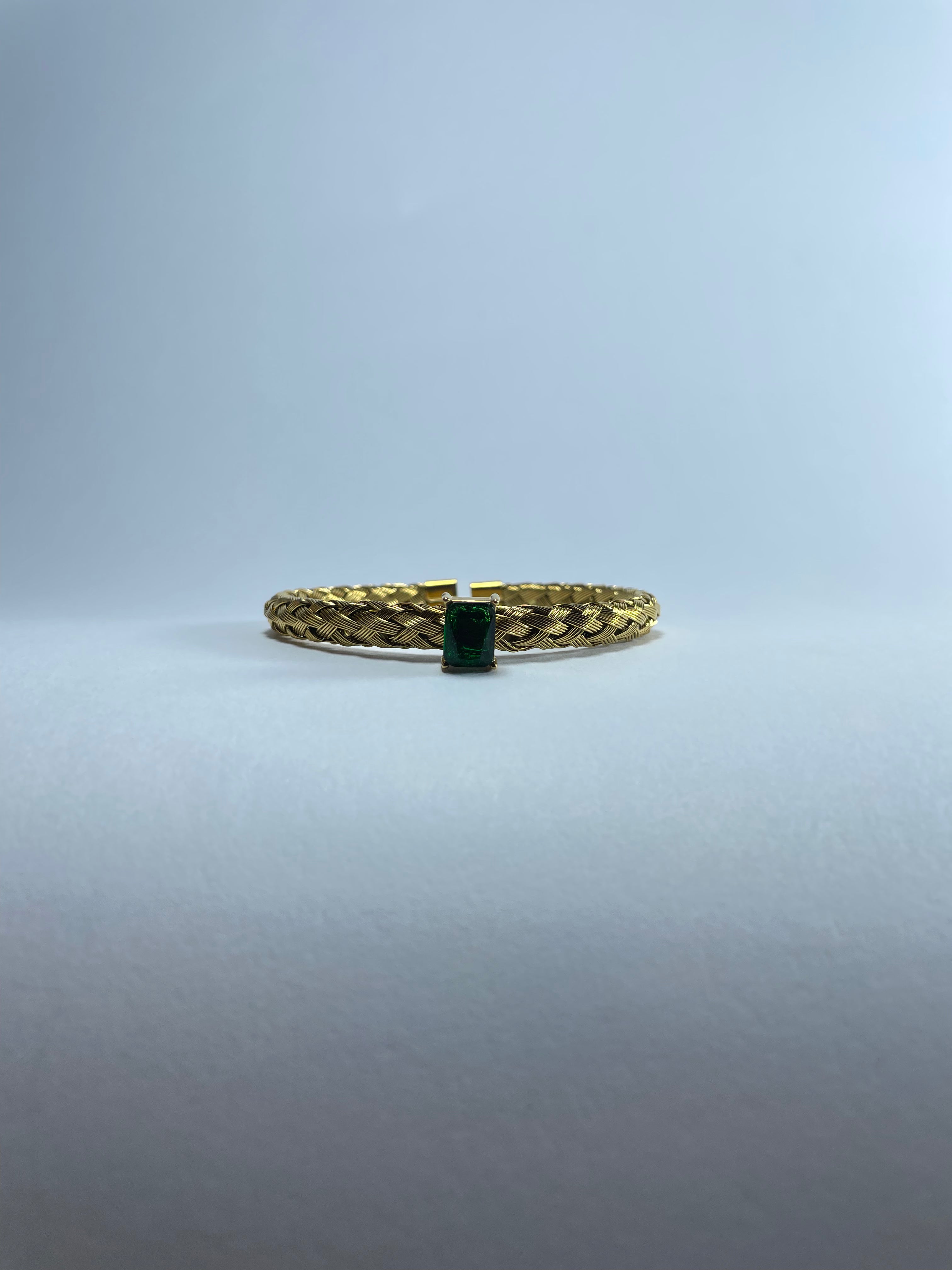 Champagne Braided Gold Cuff