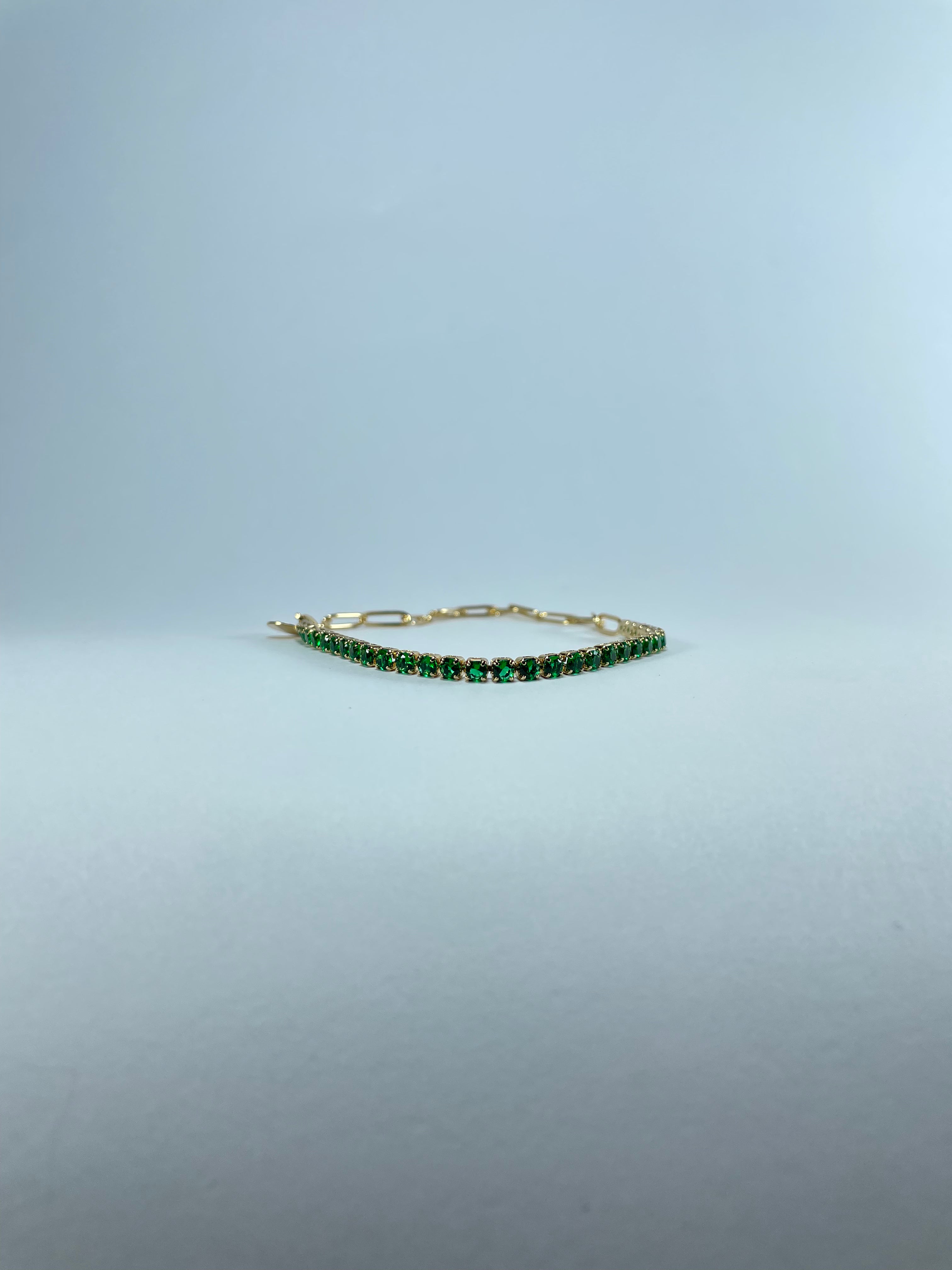 Midnight Onyx Gold Link Bracelet