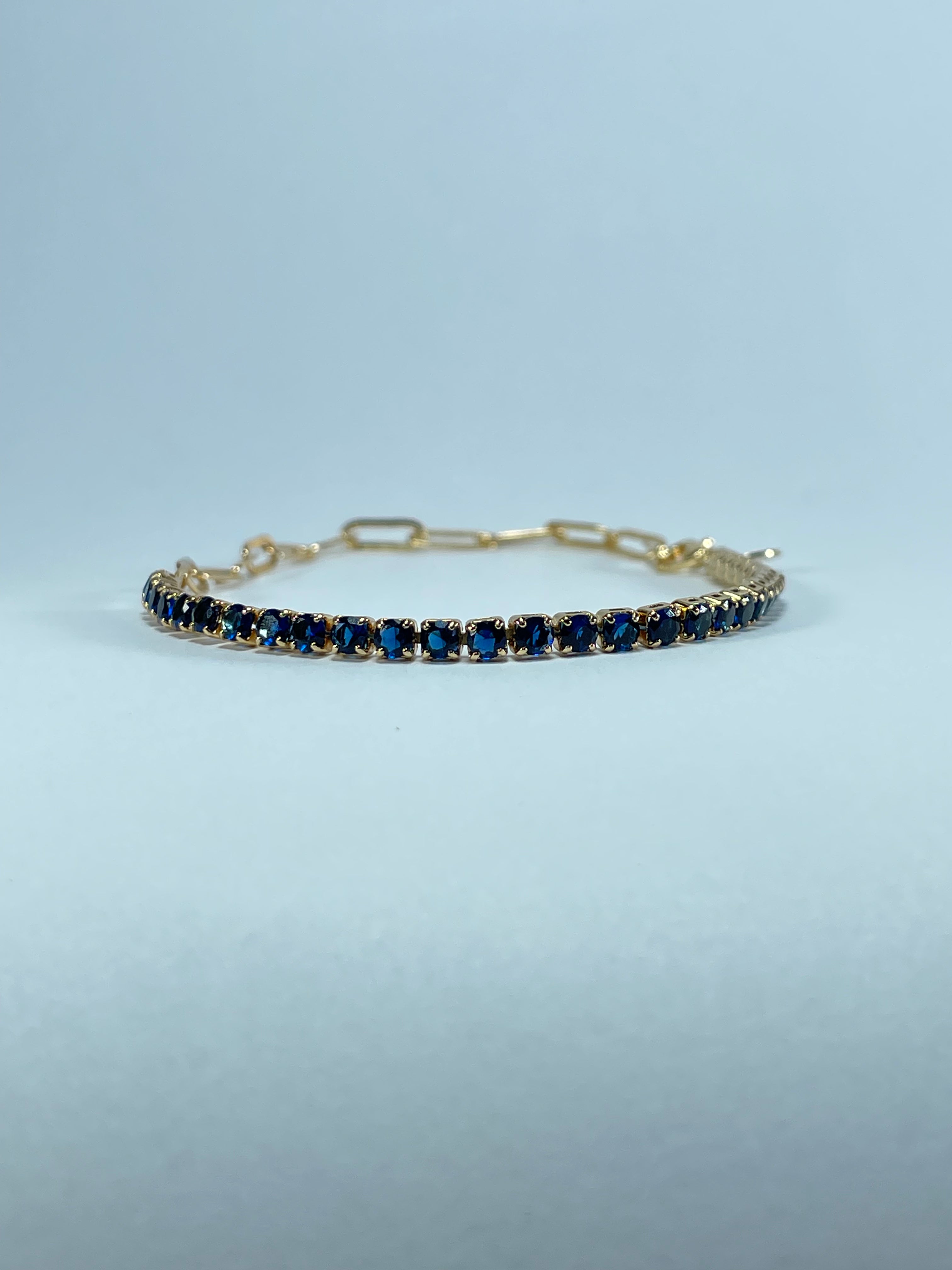 Midnight Onyx Gold Link Bracelet