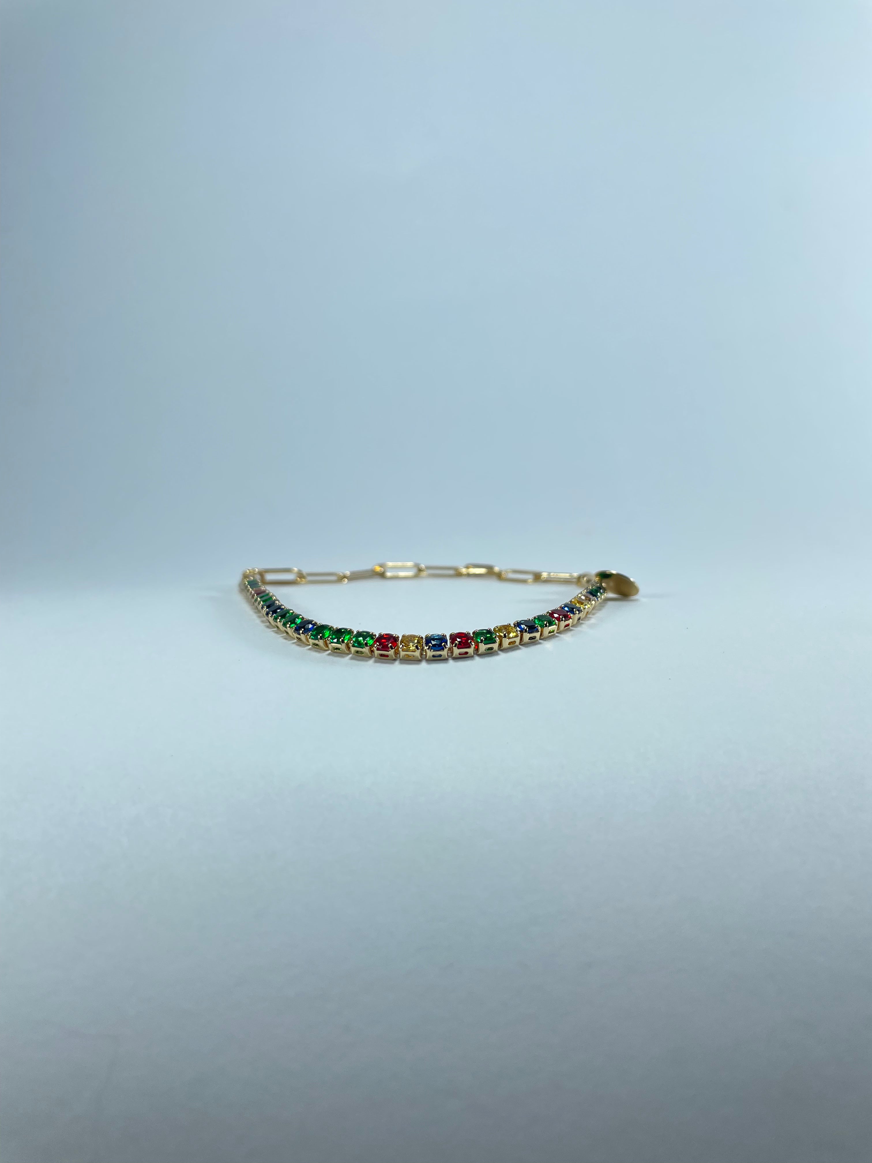 Midnight Onyx Gold Link Bracelet