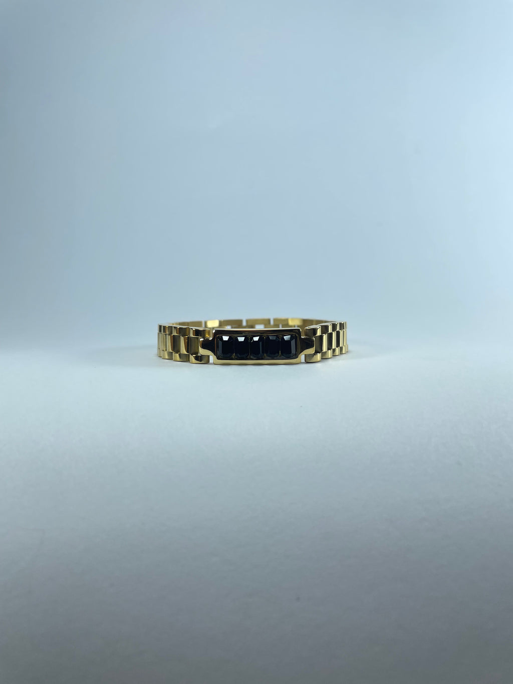 Gold Link Stone Bracelet