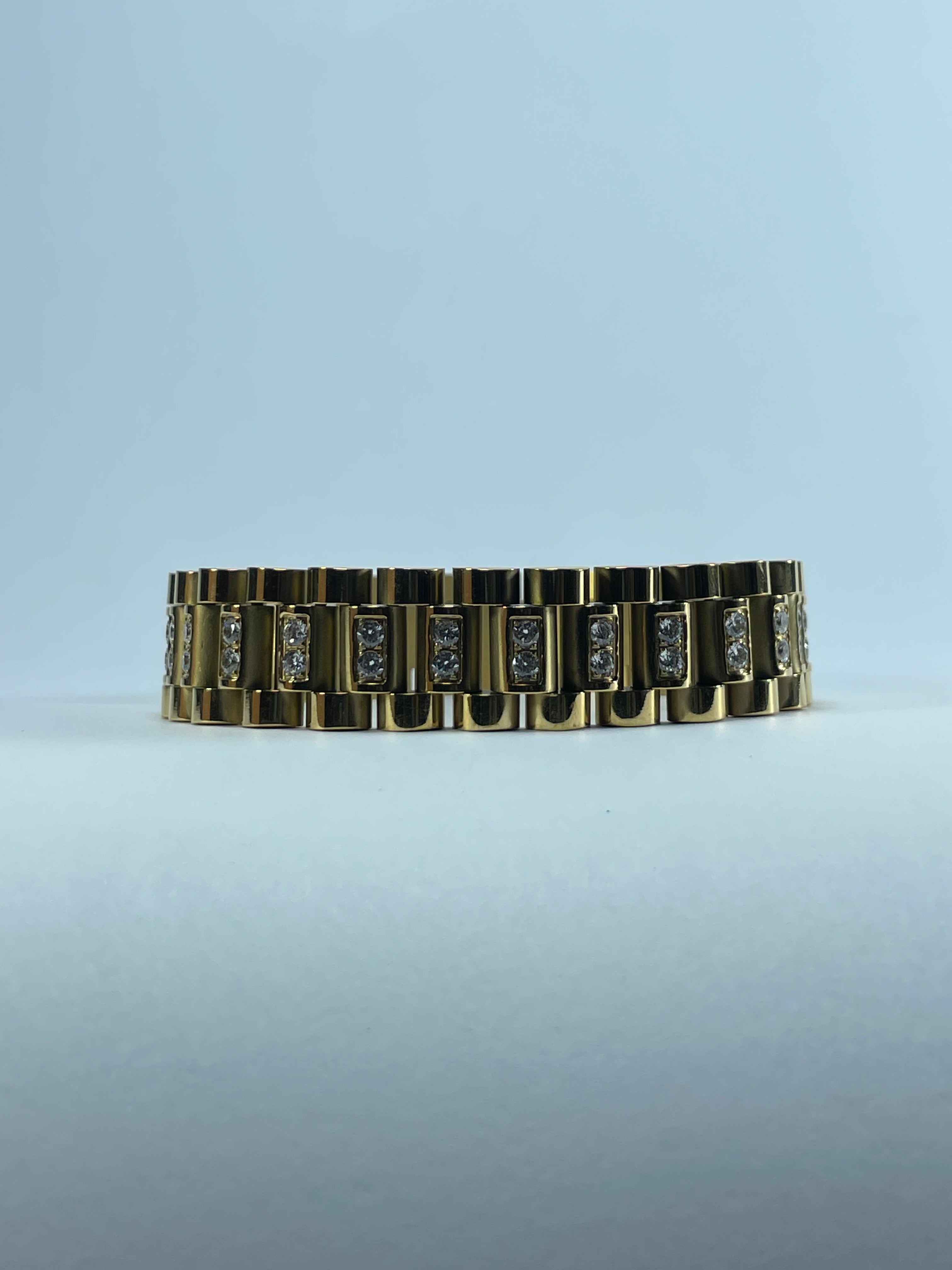 Gold Crystal Link Bracelet