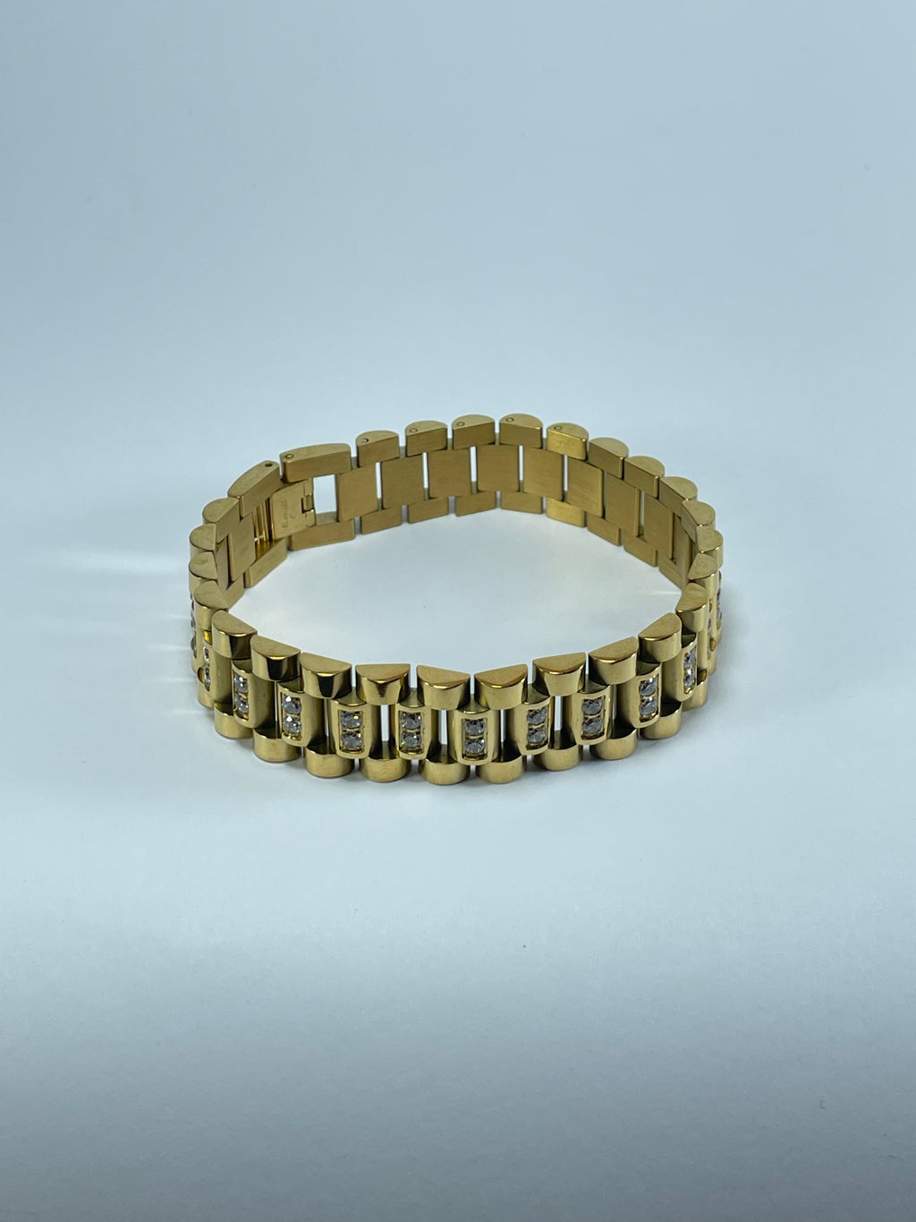 Gold Crystal Link Bracelet