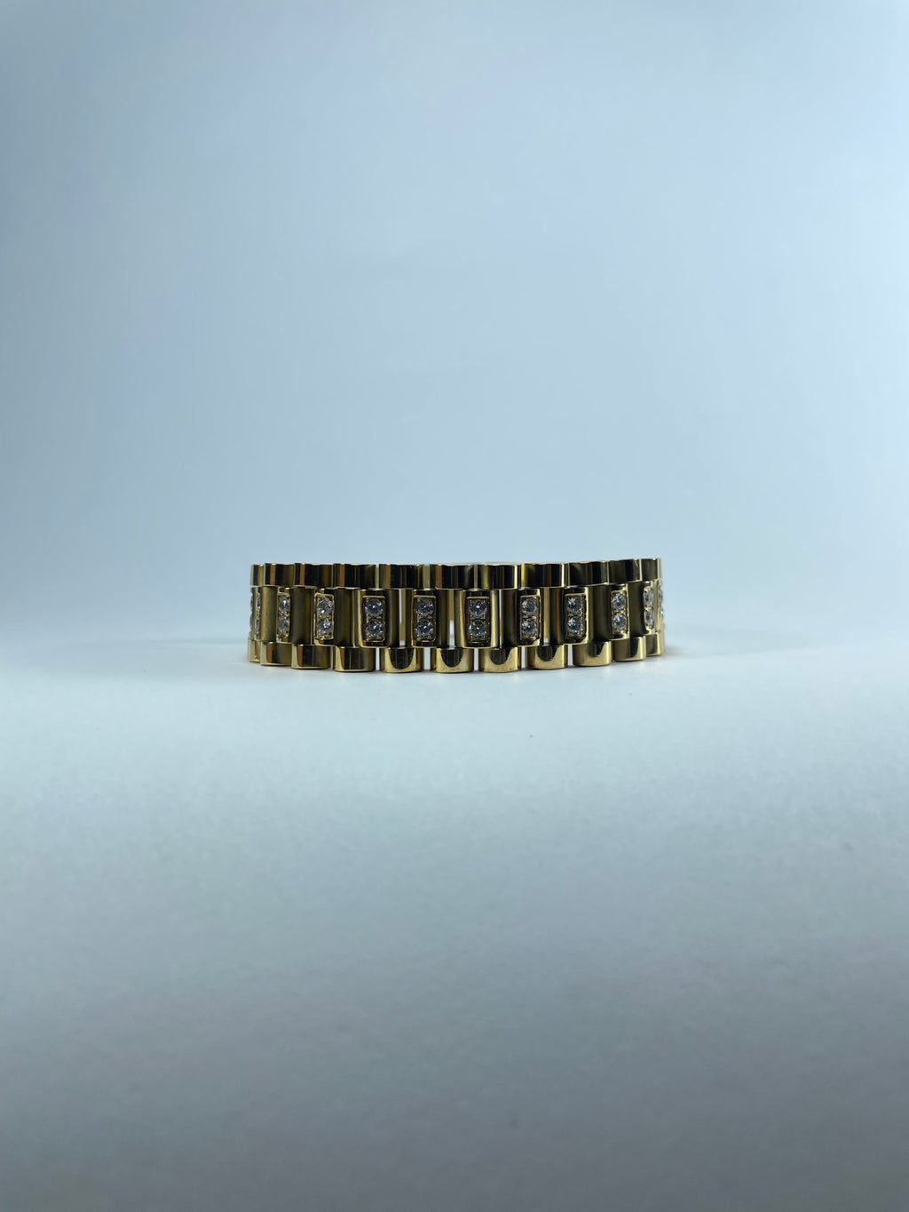 Gold Crystal Link Bracelet