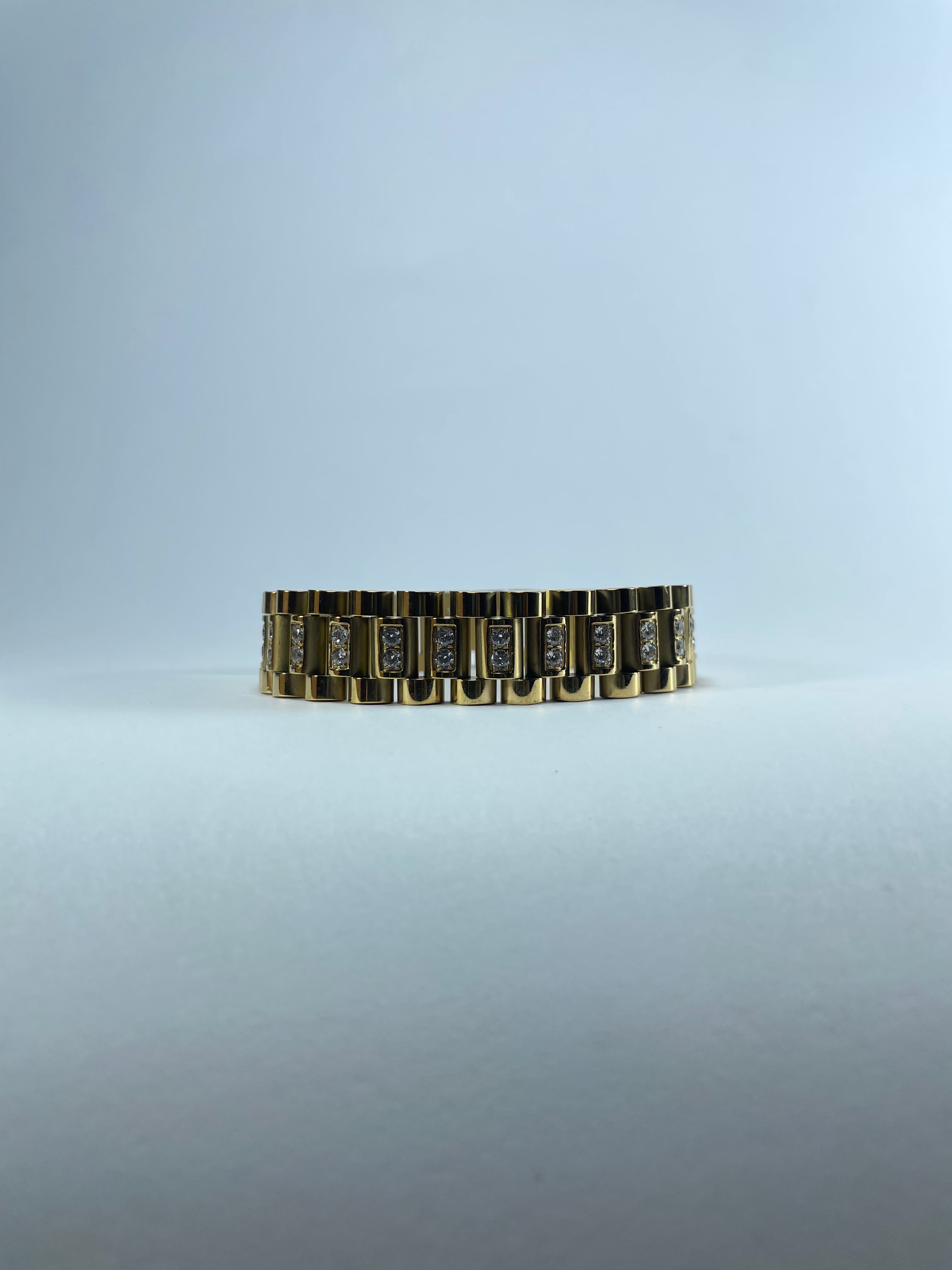 Gold Crystal Link Bracelet