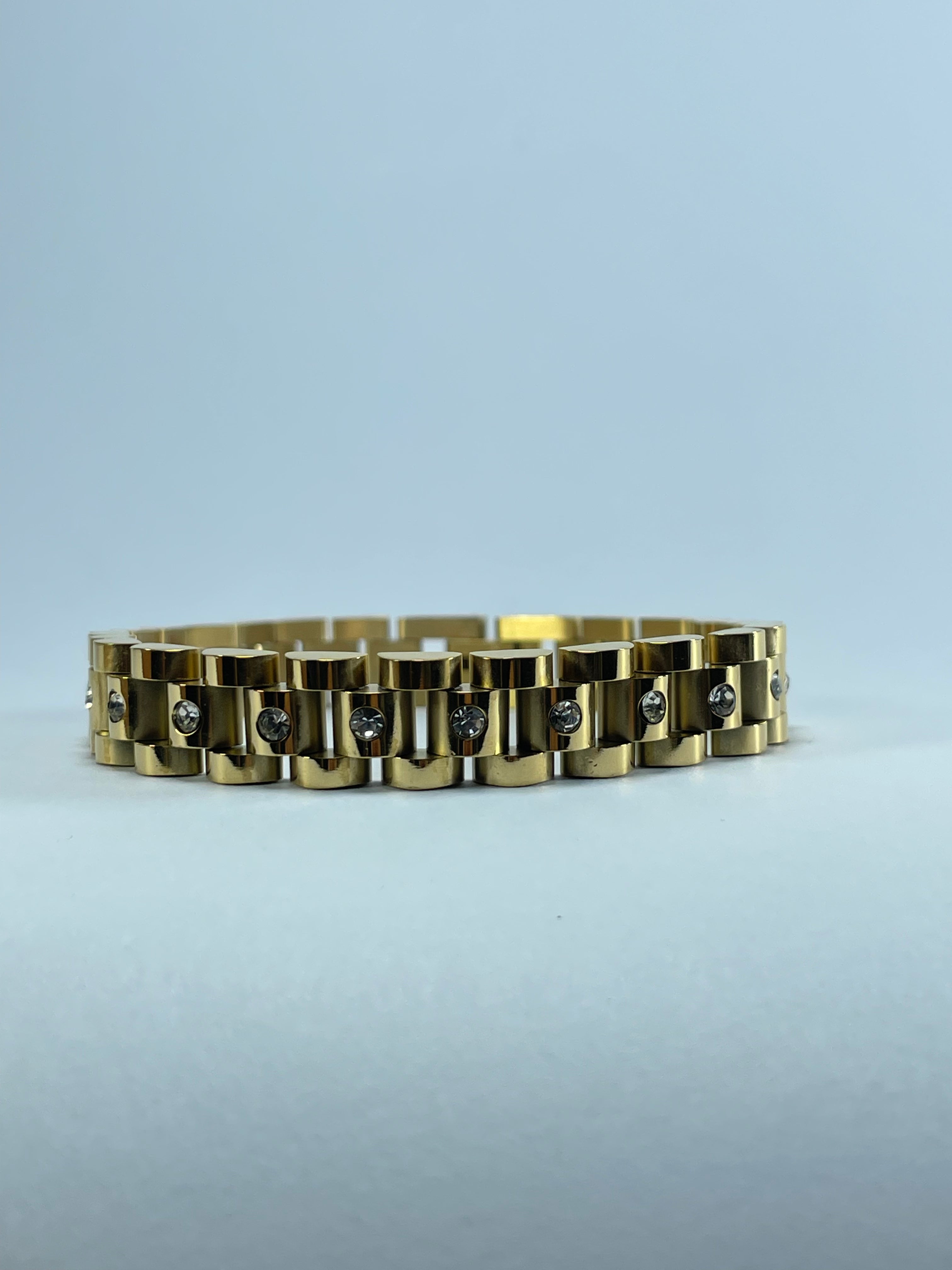 Gold Crystal Link Bracelet