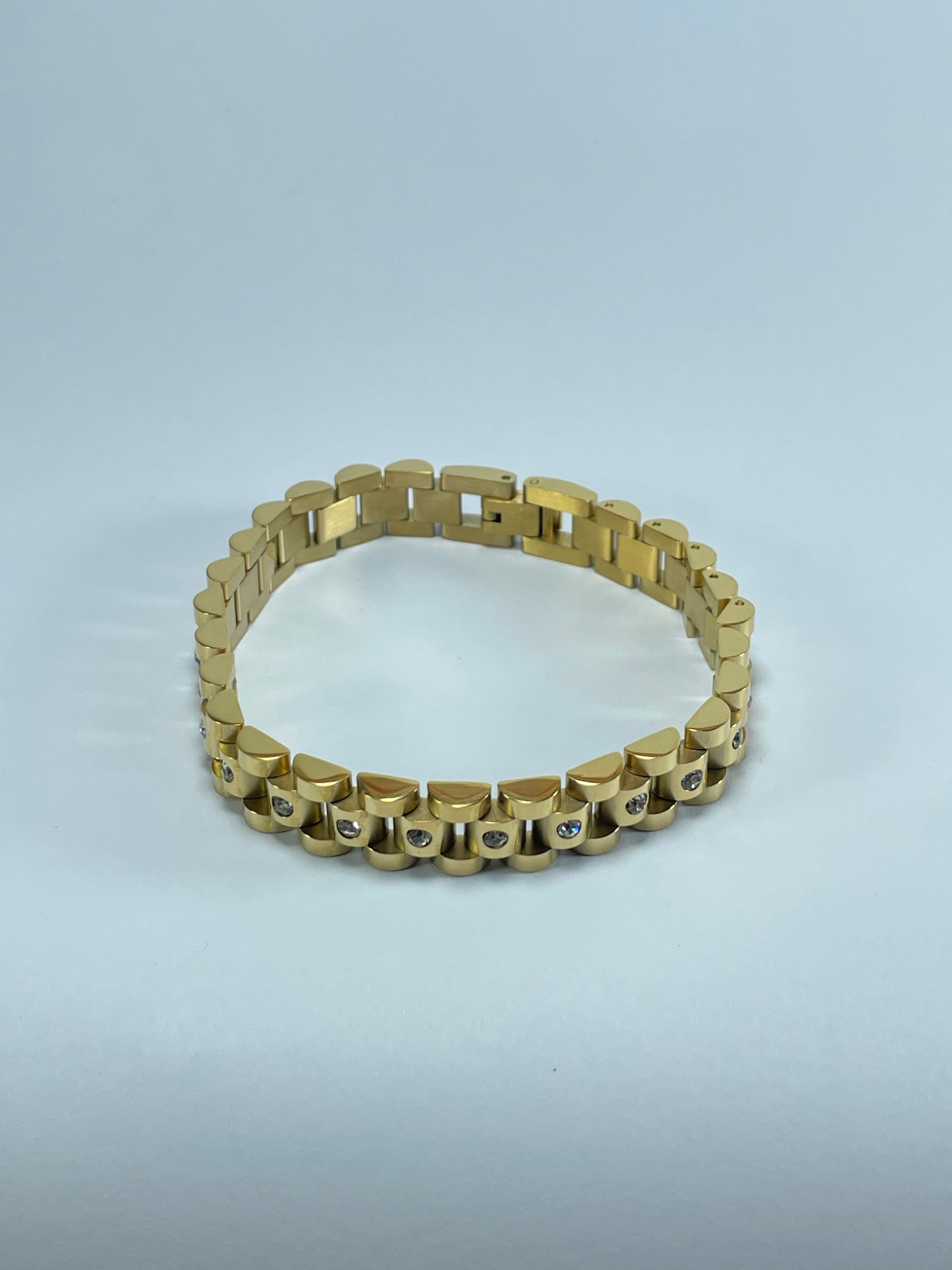 Gold Crystal Link Bracelet