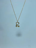 Gold Crystal Initial Necklace