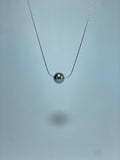 Midnight Pearl Solitaire Necklace