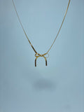Dainty Golden Bow Necklace