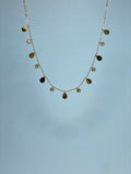 Glimmering Raindrop Charm Necklace
